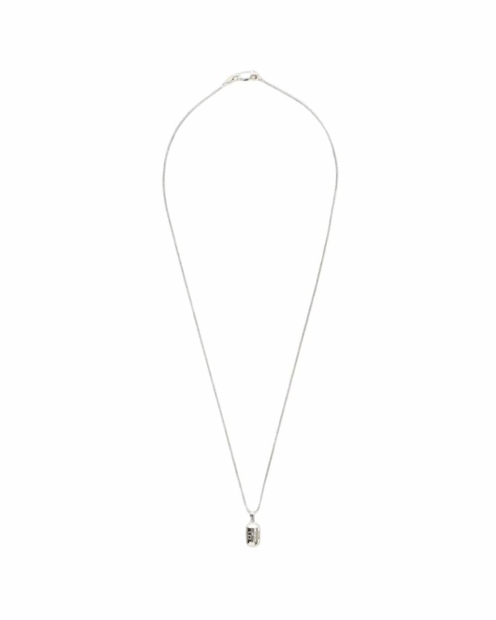 NEW SYLVIA BENSON women's micro fortune buoy necklace in silver